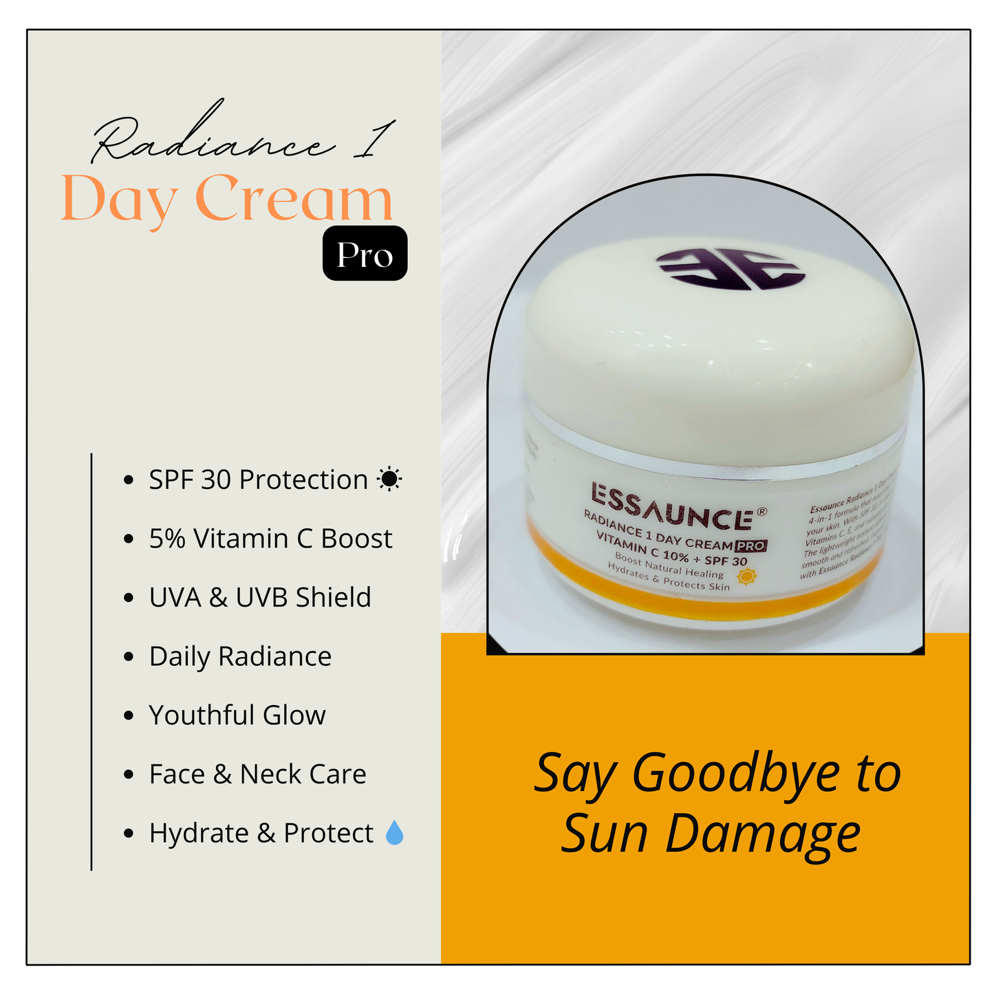 Radiance 1 Day Cream PRO with SPF 30 – 40g | Essaunce UK