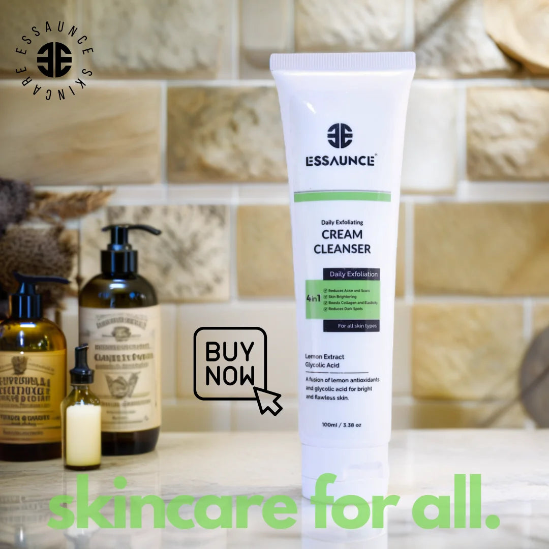 Gentle Exfoliating Cream Cleanser with Lemon Extract – 100ml | Essaunce UK