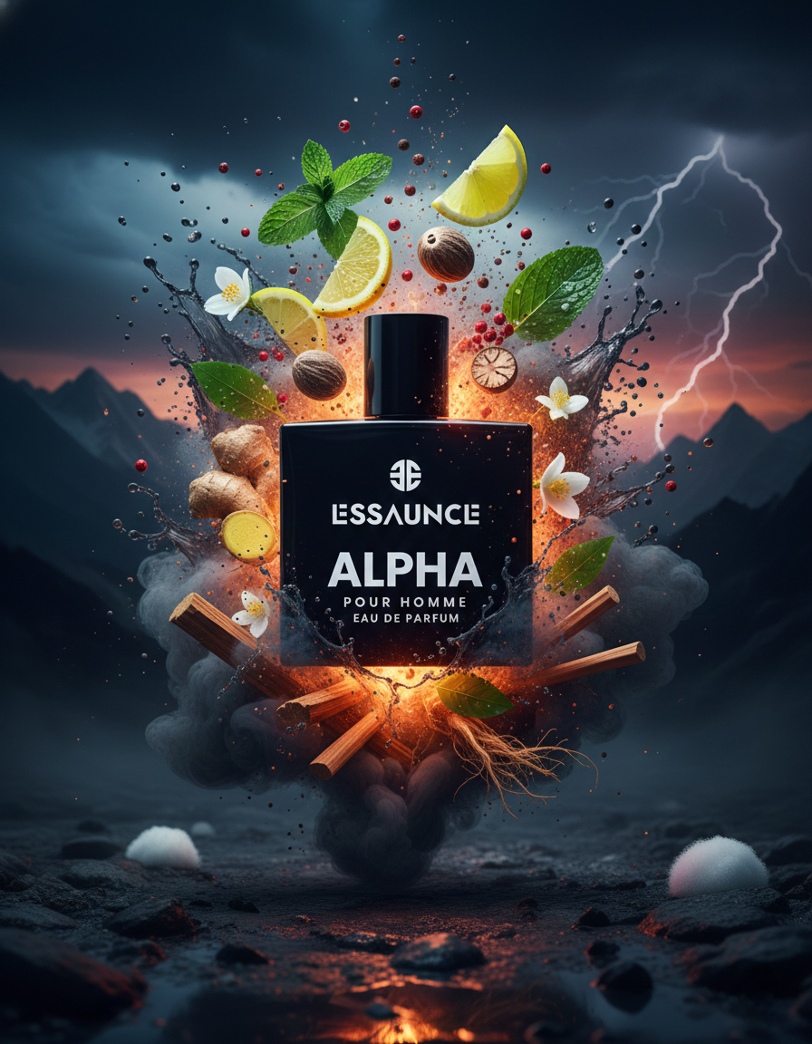 Essaunce Alpha Pour Homme – Eau De Parfum For Men | Long Lasting Citrus Woody Fragrance | 50 ML