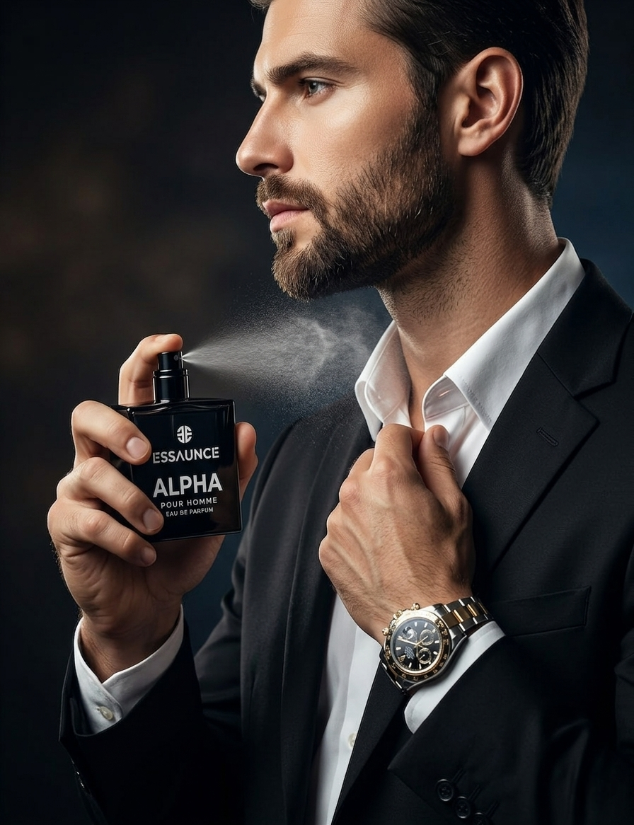 Essaunce Alpha Pour Homme – Eau De Parfum For Men | Long Lasting Citrus Woody Fragrance | 50 ML