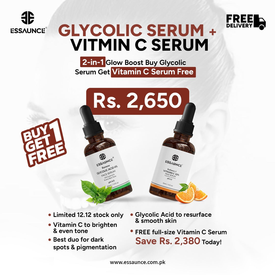 Brightening Duo Bundle ( Buy Glycolic Serum and Get Vitamin Serum C Free )