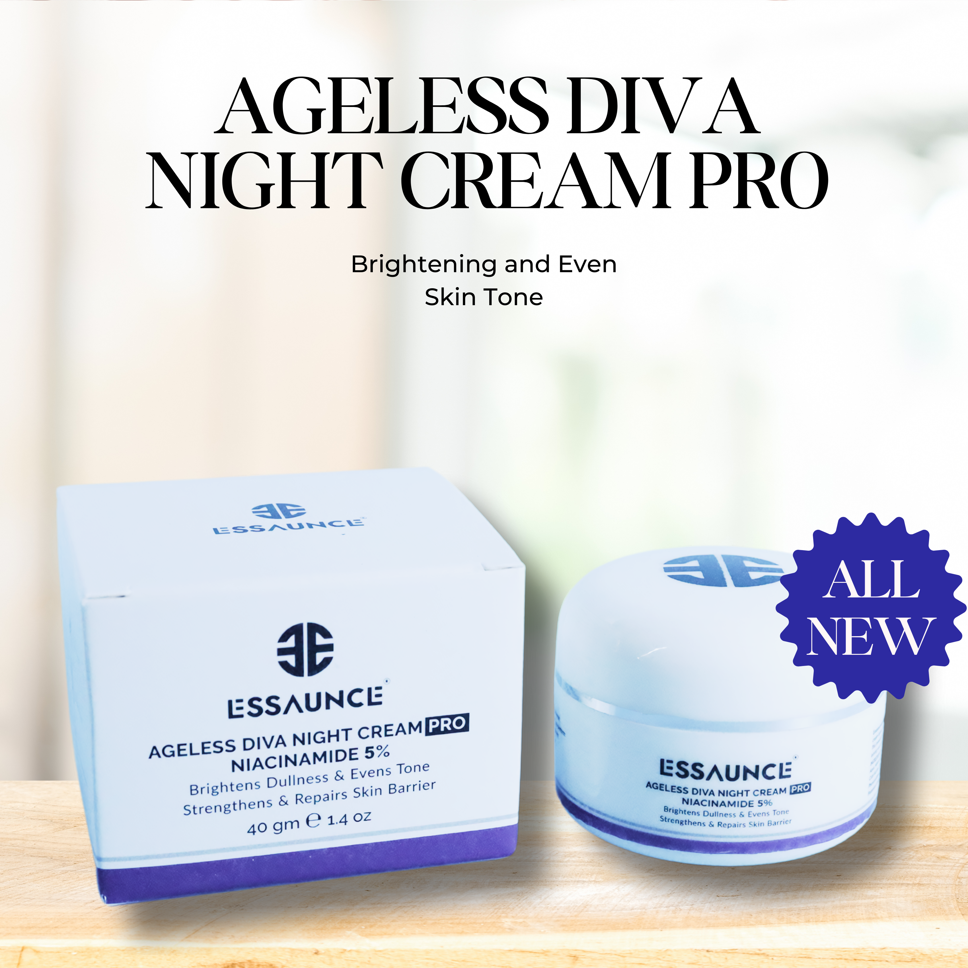 Ageless Diva Night Cream – Hydrating & Brightening | 40g - Essaunce UK