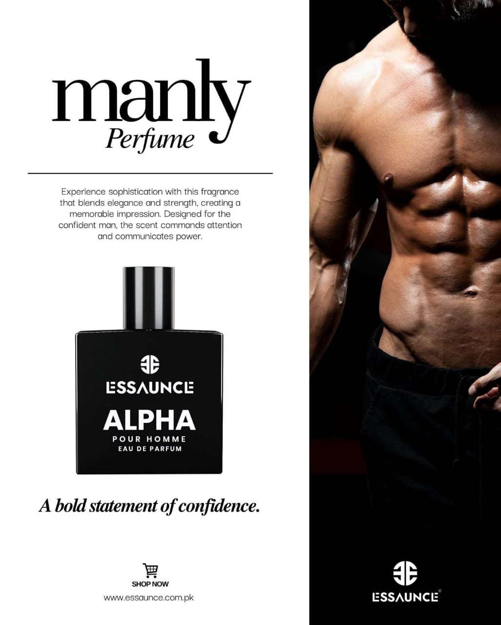 Essaunce Alpha Pour Homme – Eau De Parfum For Men | Long Lasting Citrus Woody Fragrance | 50 ML