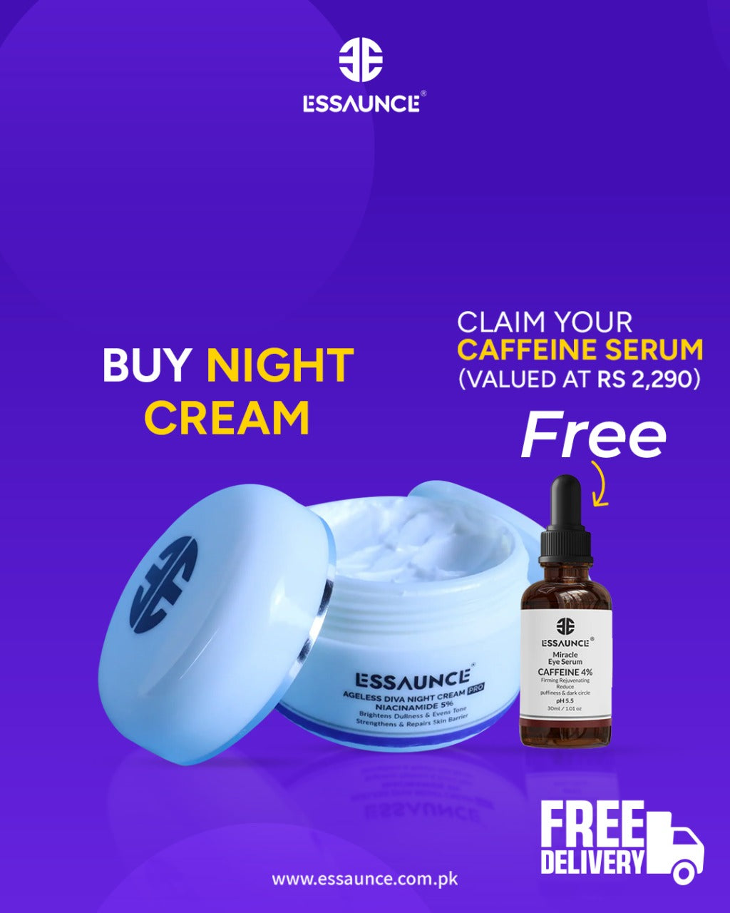 Night Repair Bundle ( Buy night cream get caffeine serum free)