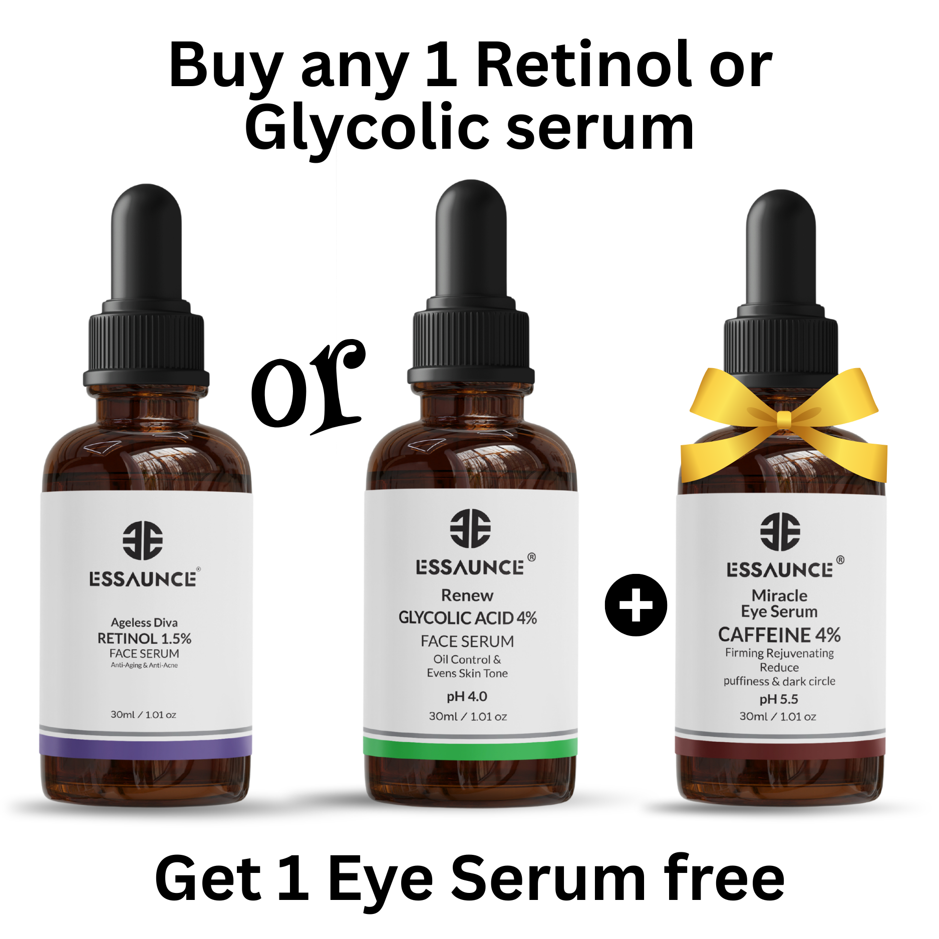 Buy 1 Retinol Or Glycolic Acid — GET CAFFEINE SERUM FREE